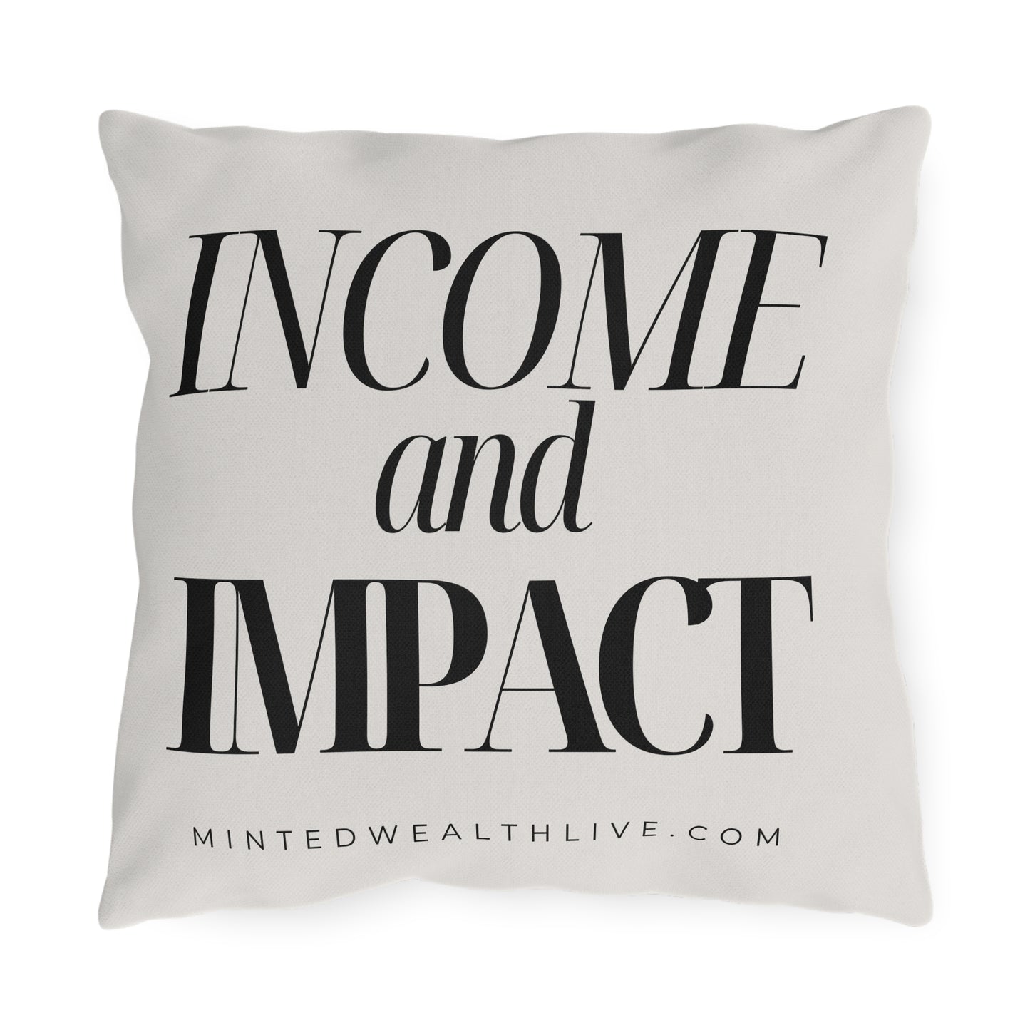 Income and Impact | 16x16" Outdoor Pillow
