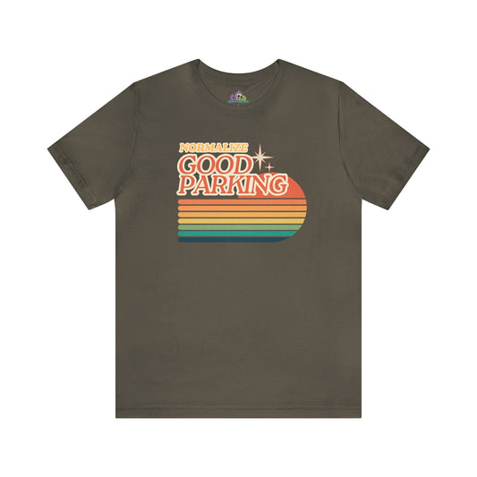 Normalize Good Parking Retro, Bella + Canvas 3001, Unisex Jersey Short Sleeve Tee