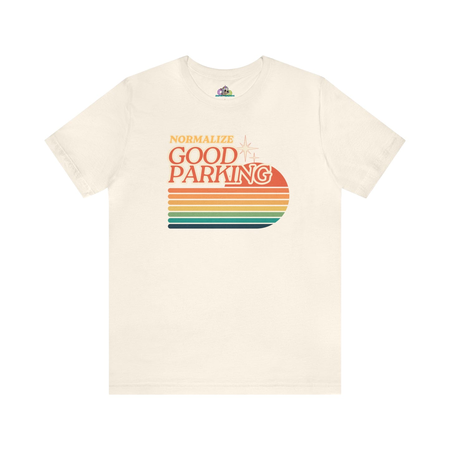 Normalize Good Parking Retro, Bella + Canvas 3001, Unisex Jersey Short Sleeve Tee