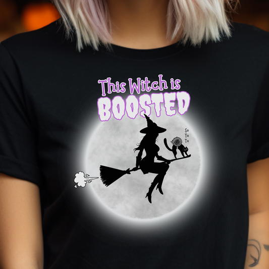 This Witch Is Boosted, Bella + Canvas 3001, Unisex Jersey Short Sleeve Tee